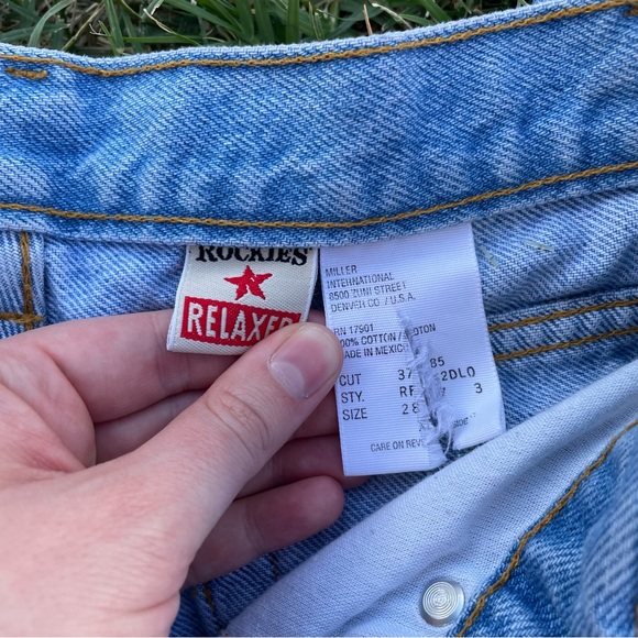 Rockies | Vintage Light Wash Straight Leg Raw-Hem High-Waist Western Jeans - Picture 8 of 9